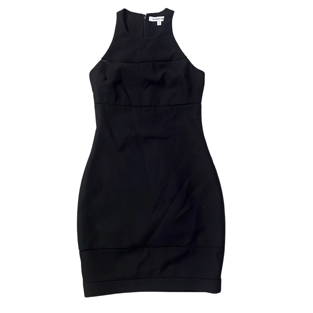 Elizabeth and James Black Halter Black Prentice Mini Dress sz 2